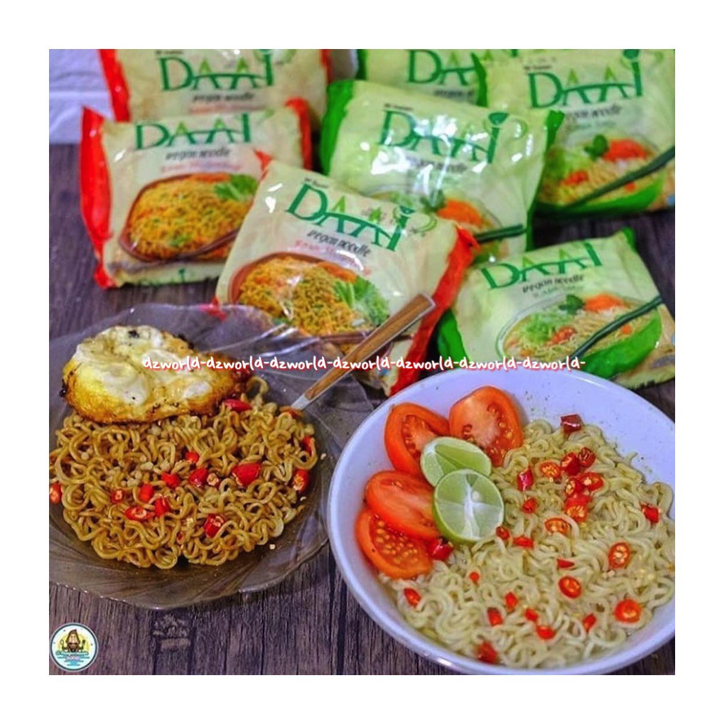 Daai Vegan Noodle Mie Instan Tersedia 2 Varian Rasa Mie Goreng dan Soto 85gr