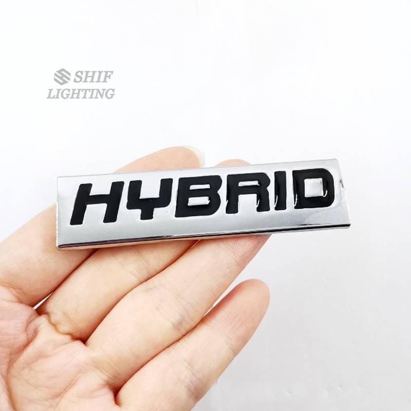 1pc Stiker Emblem / Badge Tulisan HYBRID Bahan Metal Untuk Dekorasi Mobil Universal