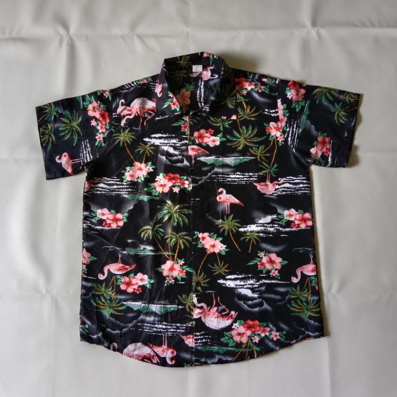 kemeja hawai natural mark lengan pendek second bekas preloved