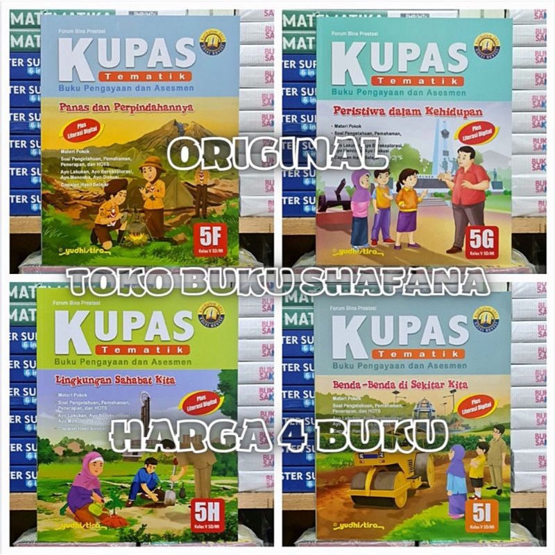 Paket Buku Kupas Tematik 5F 5G 5H 5I Kelas 5 SD Yudhistira K13 Edisi Revisi ( Harga 4 Buku )