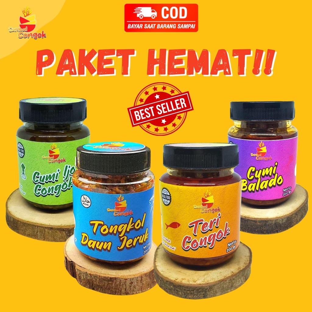 

Sambal Congok - 2 Varian Sambal Baby Cumi Ijo / Sambal Teri / Sambal Baby Cumi Balado Pedas Asin 200gr