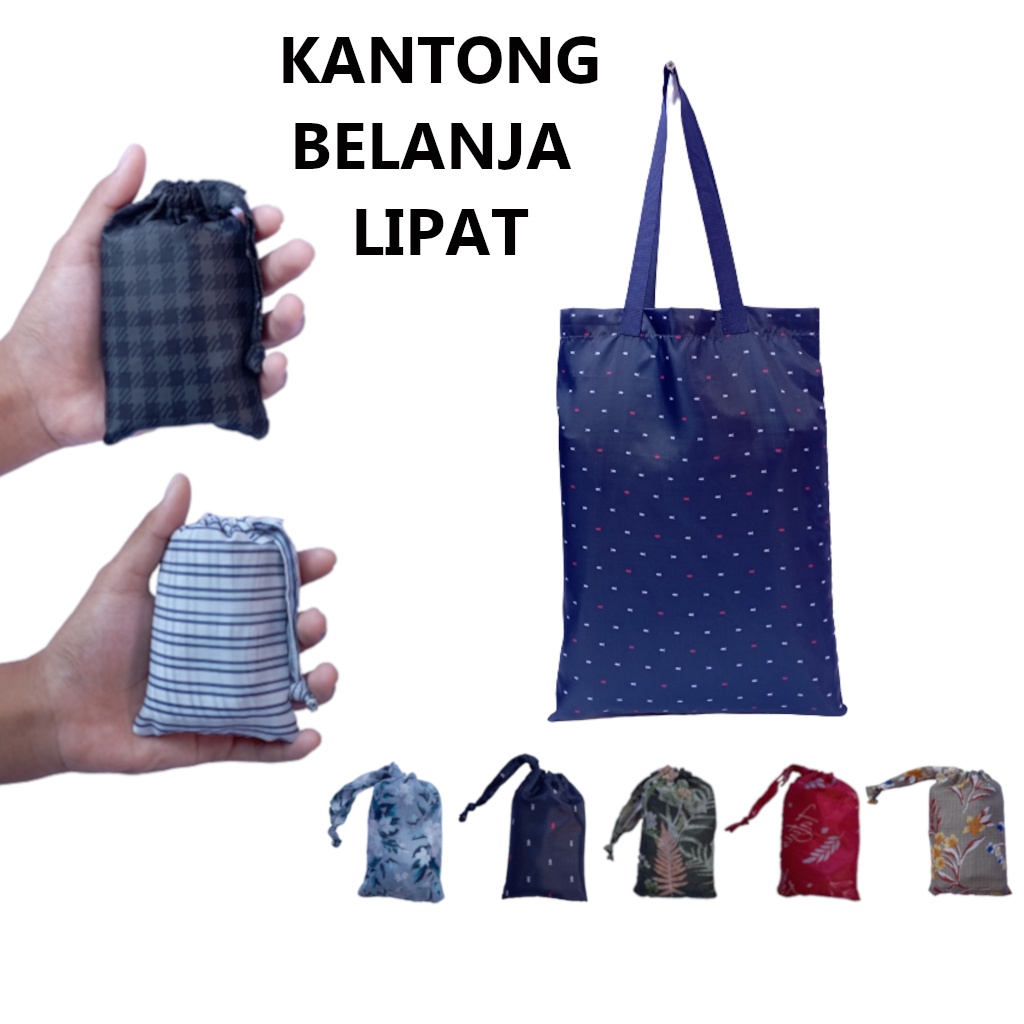 Eco Bag / Shopping Bag / Tas Belanja Lipat Reusable / Tas Lipat Belanja Parasut Jumbo / Tas Jinjing 