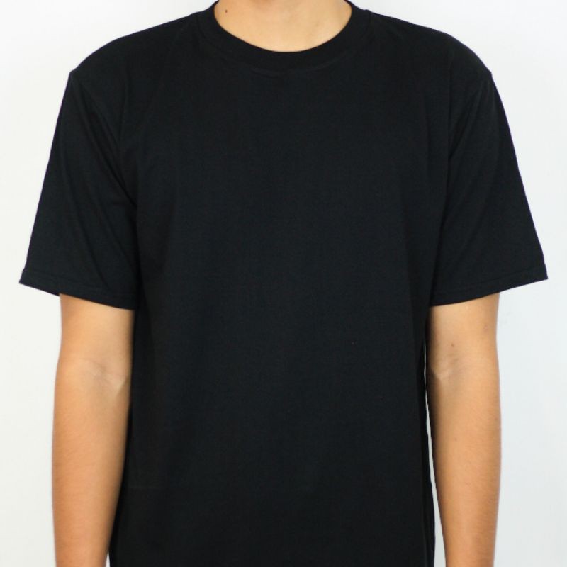 KAOS POLOS COMBED PREMIUM 24S HITAM