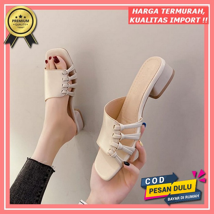 Terbagus.. Glarisamoda Eve Sandal Heels 3Cm Glarisamoda / Sandal Tali / Heels Tali Heels Highheels H
