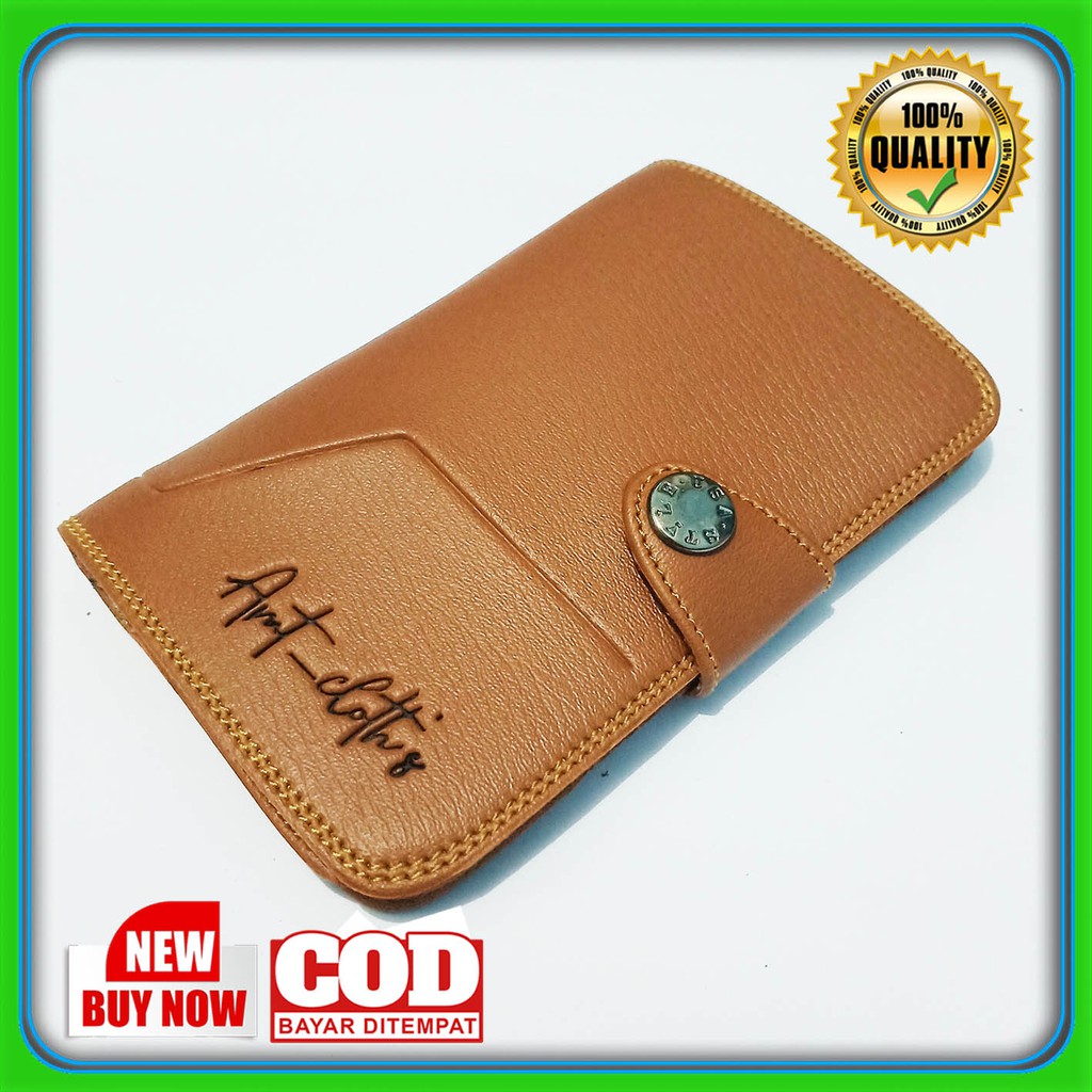 Dompet pria Dompet Laki2 Dompet Tanggung 3/4 Bahan PVC Leather Simple