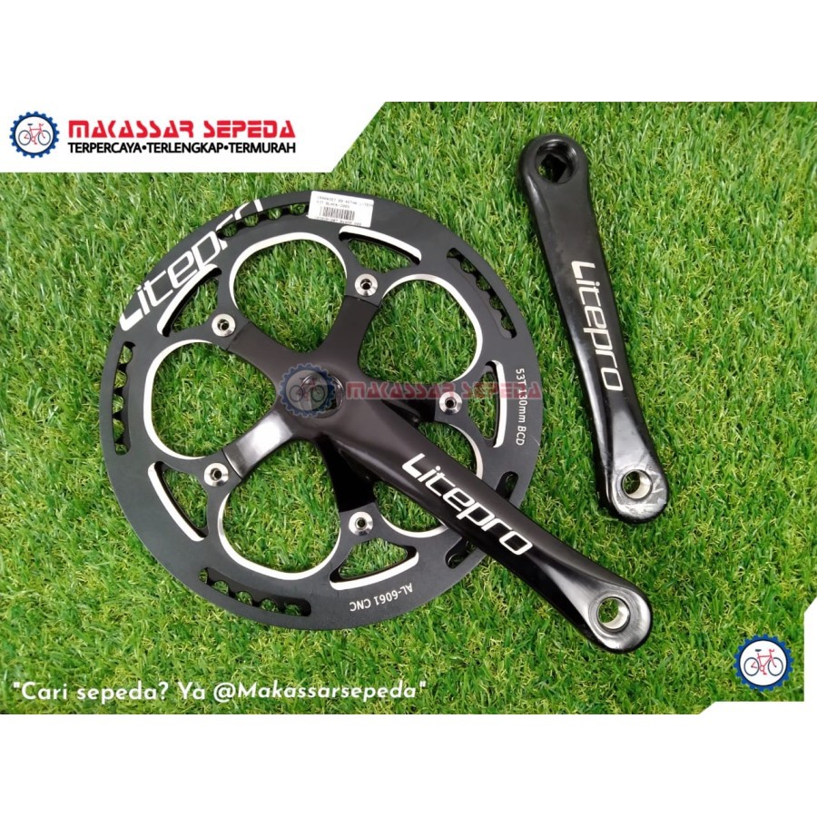 CRANKSET SEPEDA LITEPRO BB KOTAK 53T