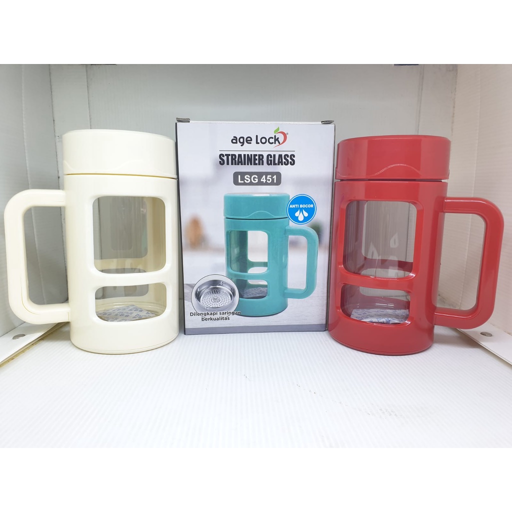 Age Lock LSG 451 Strainer Glass Gelas Minum Cangkir Botol Mug Portable