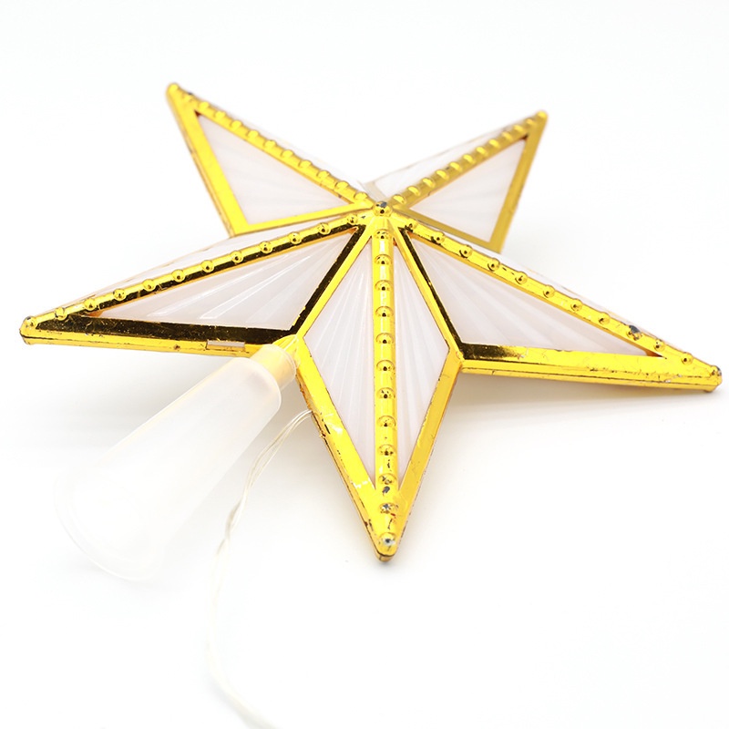 Lampu Pentagram Pohon Natal Tenaga Baterai Christmas Tree Hanging Ornaments Lights