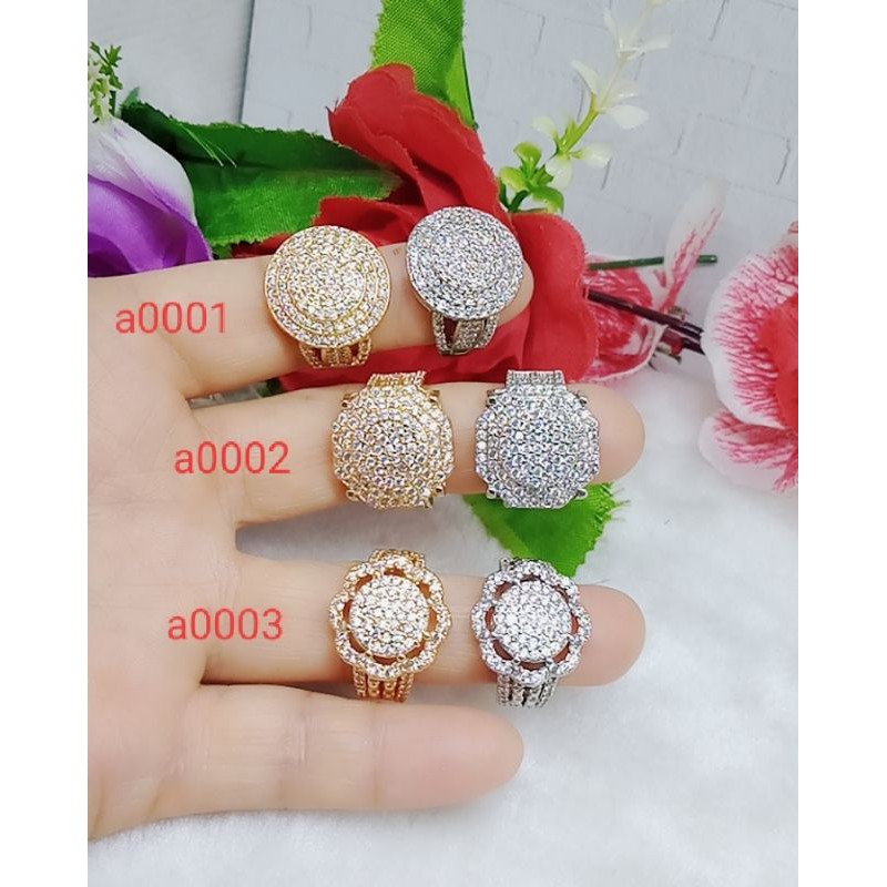 Cincin xuping permata full A0001-0003