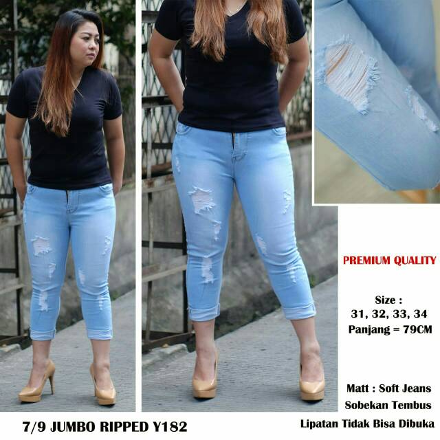 Celana Jeans 7per9 Jumbo Ripped Y182