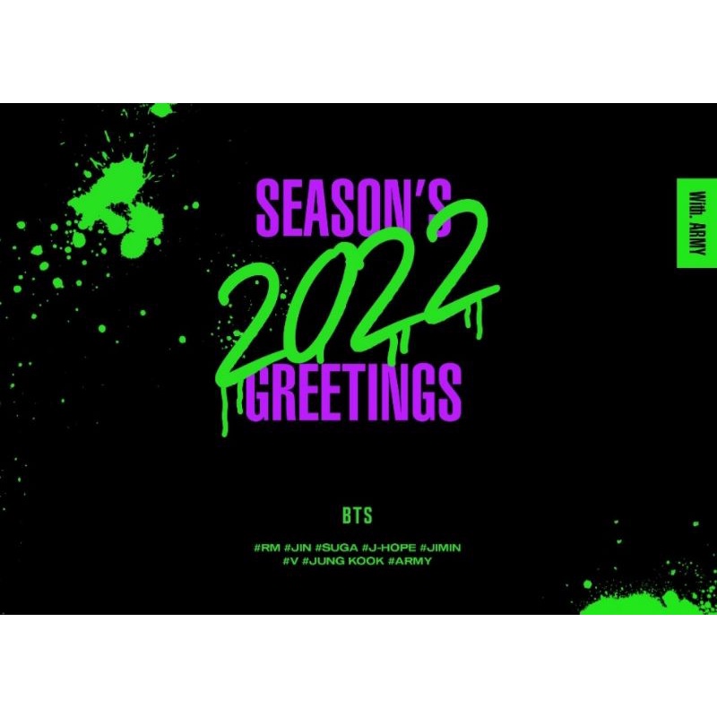 [Ready Kamar] BTS Season's Greetings 2022 SG Digital Magnet Photocard Calendar Poster