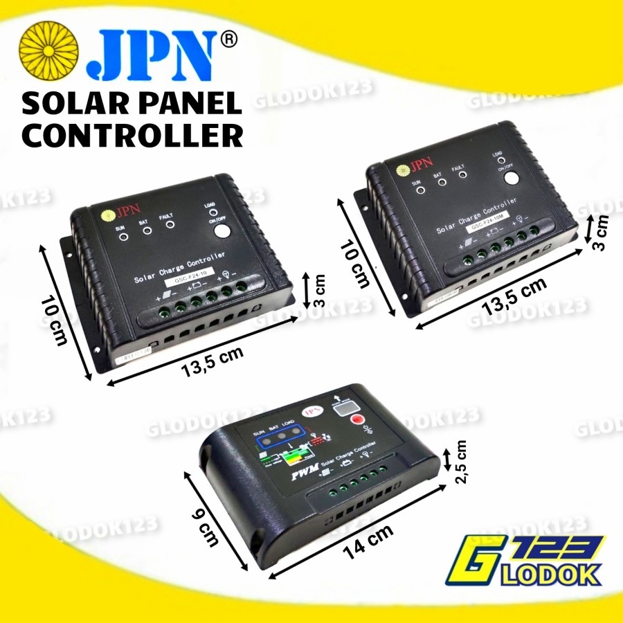 Solar Charge Controller 12V 24V PWM MPPT Pengisi Daya Surya Panel