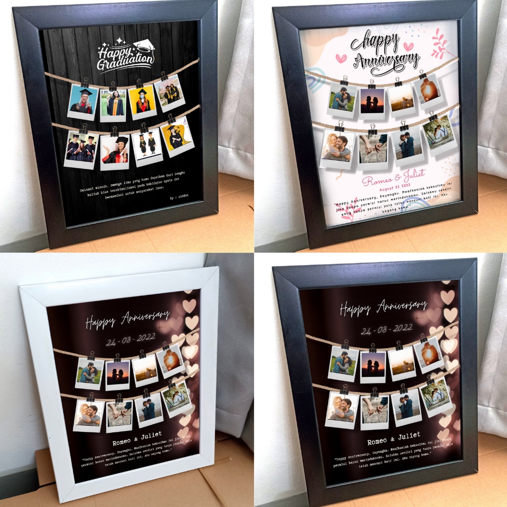 GIFT BOX ULANG TAHUN FRAME FOTO BINGKAI KADO PERNIKAHAN ANNIVERARY WISUDA WEDDING