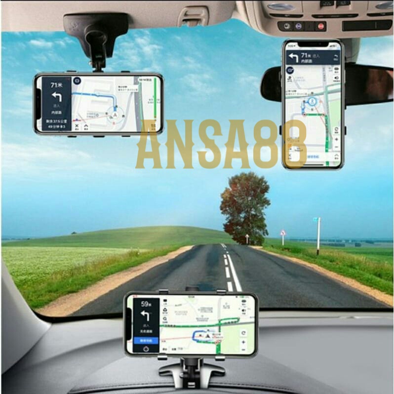 holder dashboard mobil premium 360° holder sunvisor spion mobil universal holder HD35