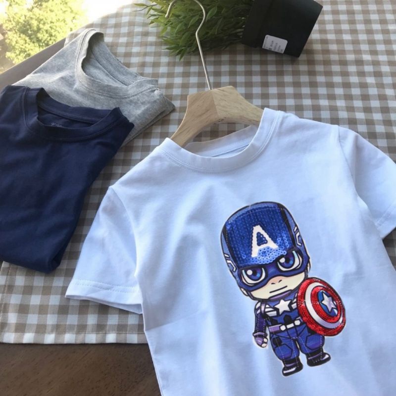 Kaos Anak Captain Amerika Baju Oblong Anak Usia 2 sampai 10 Tahun Kaos Anak Unisex Kaos Anak Laki Dan Perempuan