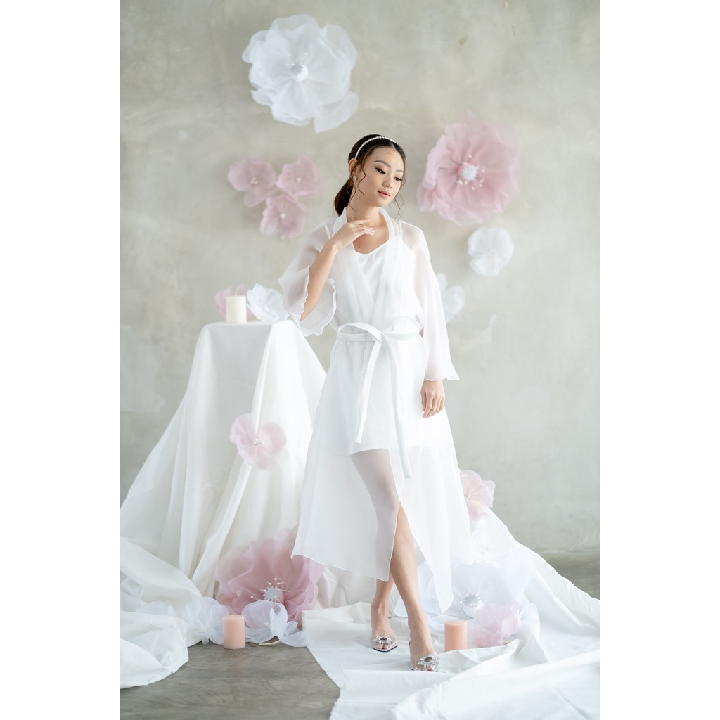 Alma Robe- FAE Collection- Kimono Organza Pengantin Bride Robe Wedding Robe Pita