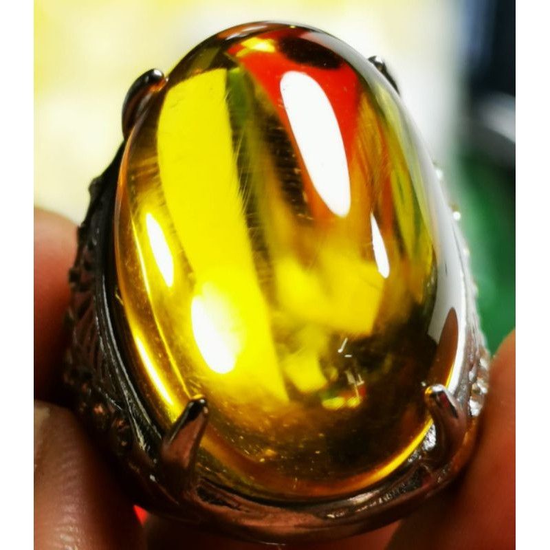 BATU AKIK YELLOW YAKUT KUNING JUMBO CRYSTAL
