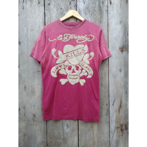 kaos ed hardy skull logo second original