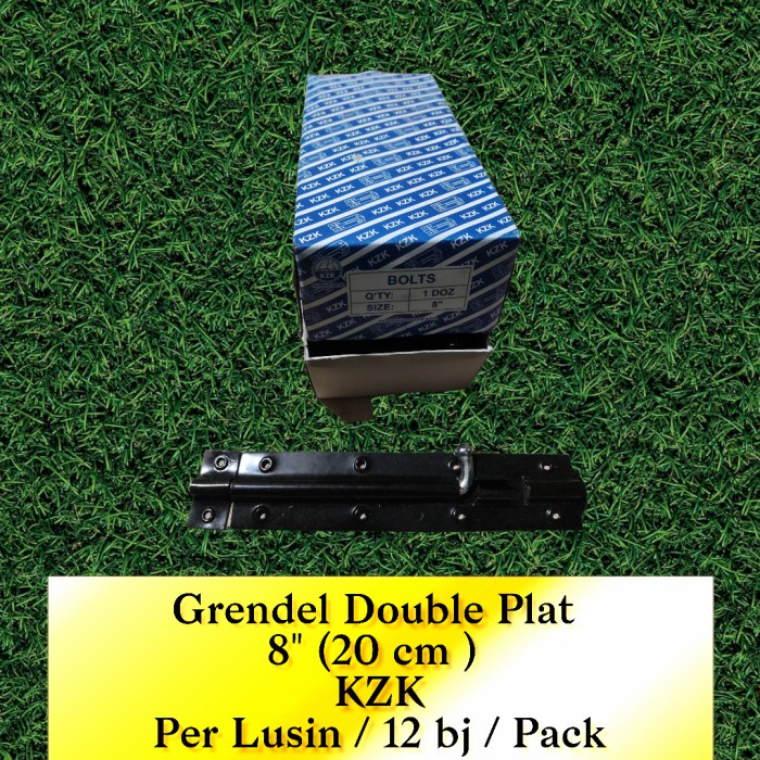 Per Lsn Grendel Hitam Double Plat Ukuran 8&quot; 20 cm Pintu Jendela