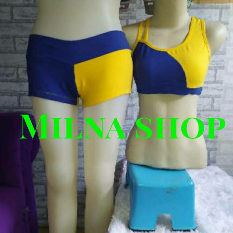 stelan olahraga wanita baju indoor sexy senam modis