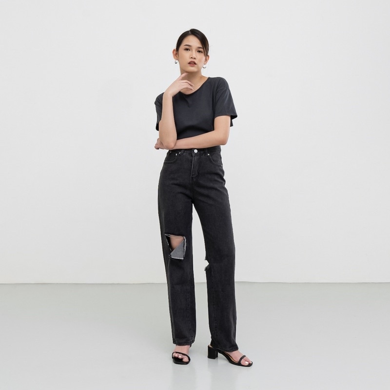 VIERLIN - Jeans 1533 - HW RIPPED JEANS KEKINIAN