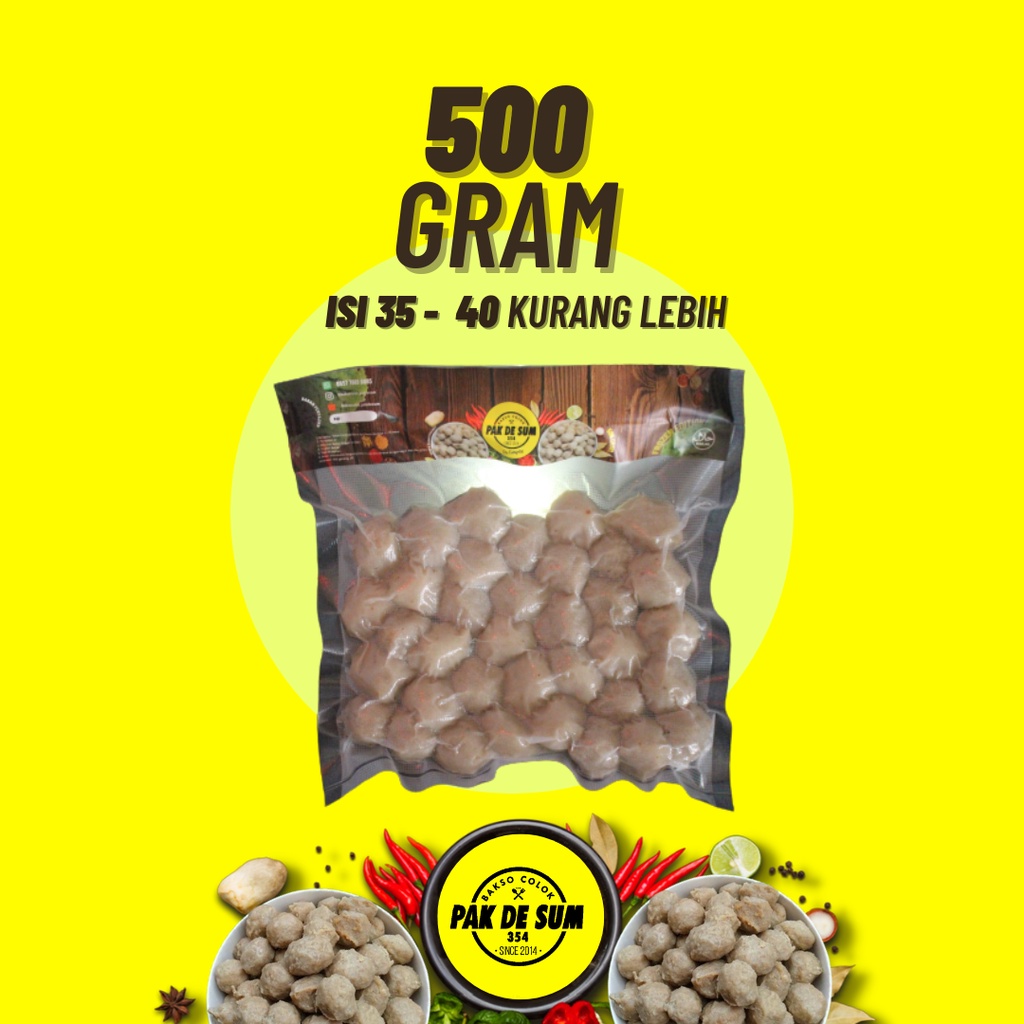 PROMO !! BAKSO PENTOL CILOK 500 GRAM (Isi 30-45 Butir) +GRATIS Sambel 80ml !!