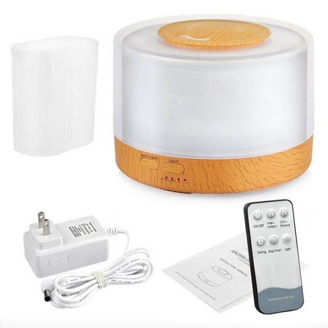 AROMA DIFFUSER WOODEN - 500 ML WITH REMOTE CONTROL