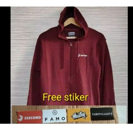 hoodie maroon 3second free stiker 0042