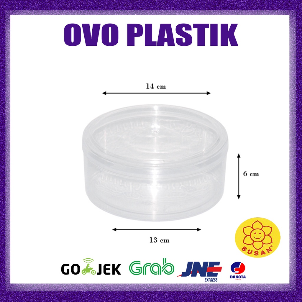 (1dus isi 12 toples) Toples PS Bulat 05 - Toples Kue - Toples Plastik Bulat 500gr