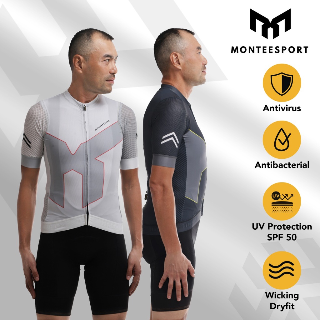 Jual Cycling Jersey Pria Montee Sport Mark 02 Series Sepeda Cowok