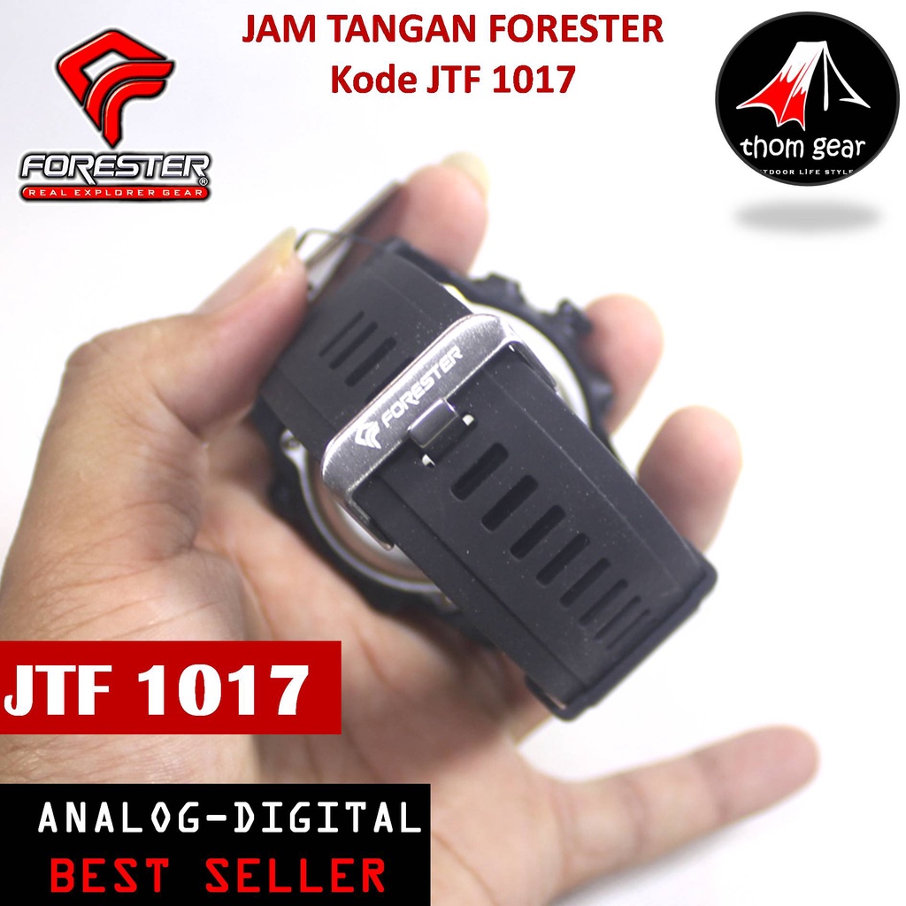 Forester Jtf 1017 Jam Tangan Pria Origial Forester Analog Digital Adventure Sport Outdoor Waterproof Water Resistant Anti Air Pria Cowok Original Ori Terbaru 2022 Free Rubber  Strap Cadangan Batre Box Kayu Thomgear Bangakalan Palangkaraya Pare Cianjur