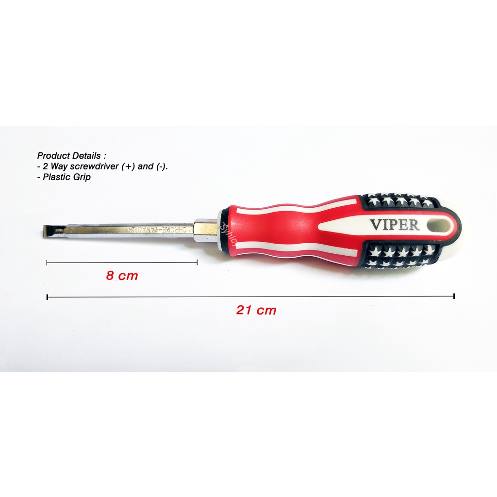 Obeng Bolak Balik USA / 2 Way Screwdriver VIPER Plus Minus