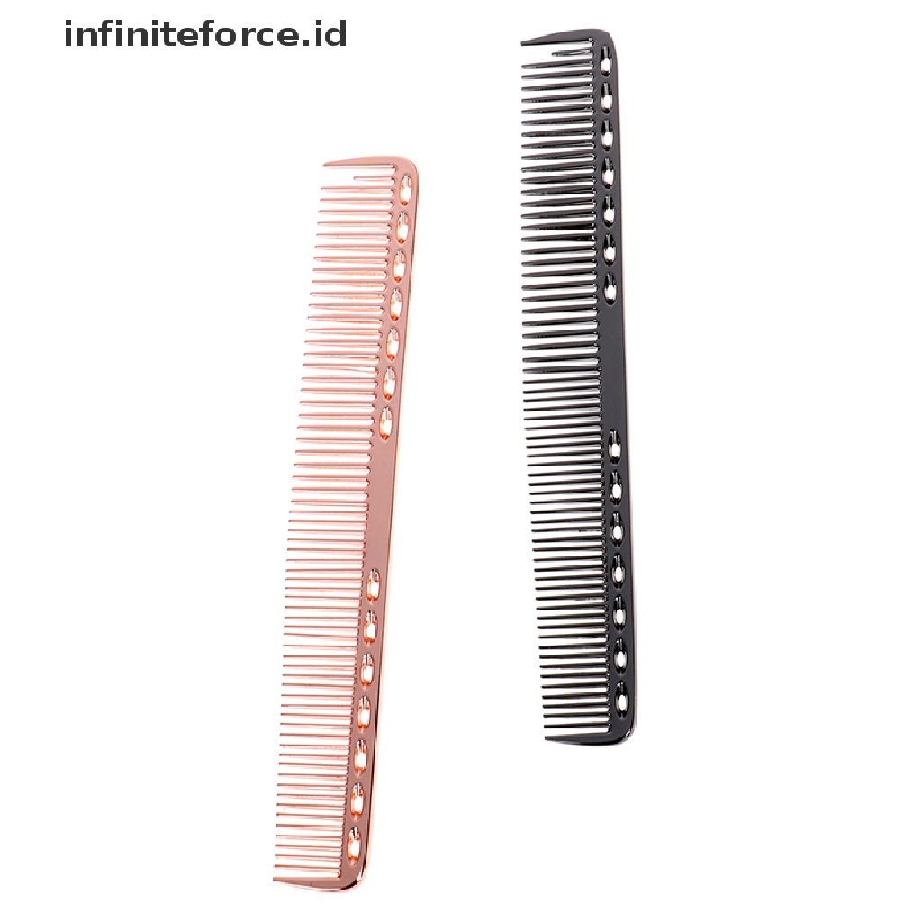 1pc Sisir Rambut Profesional Bahan Stainless Steel Anti Statis