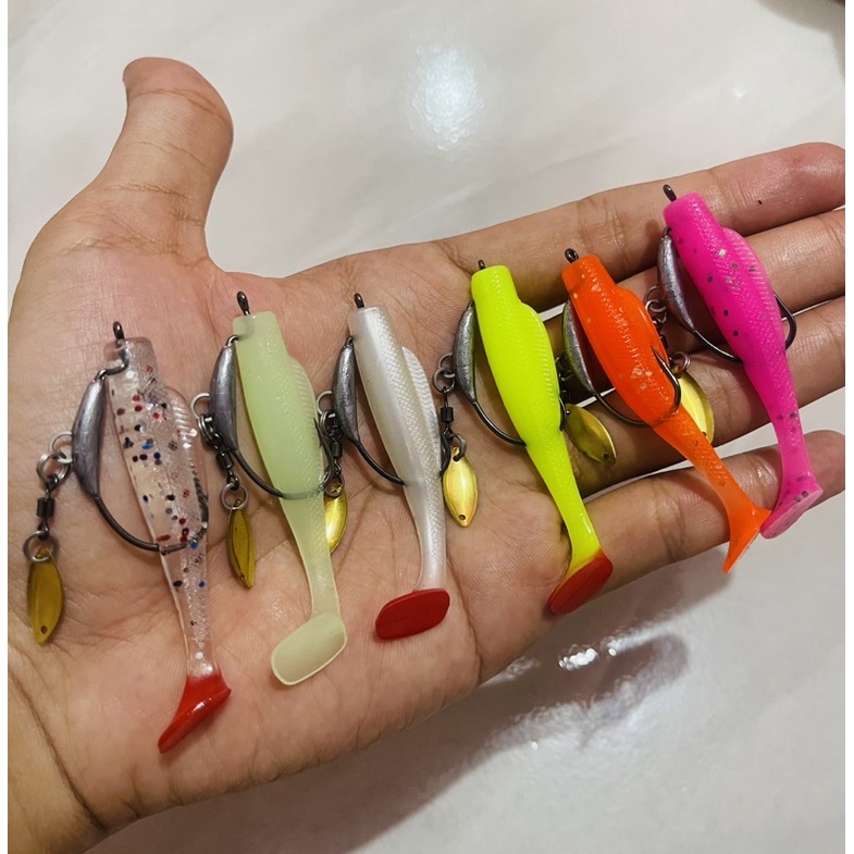 Soft Lure 6cm Blade mini satuan hook kenzi || umpan casting gabus toman