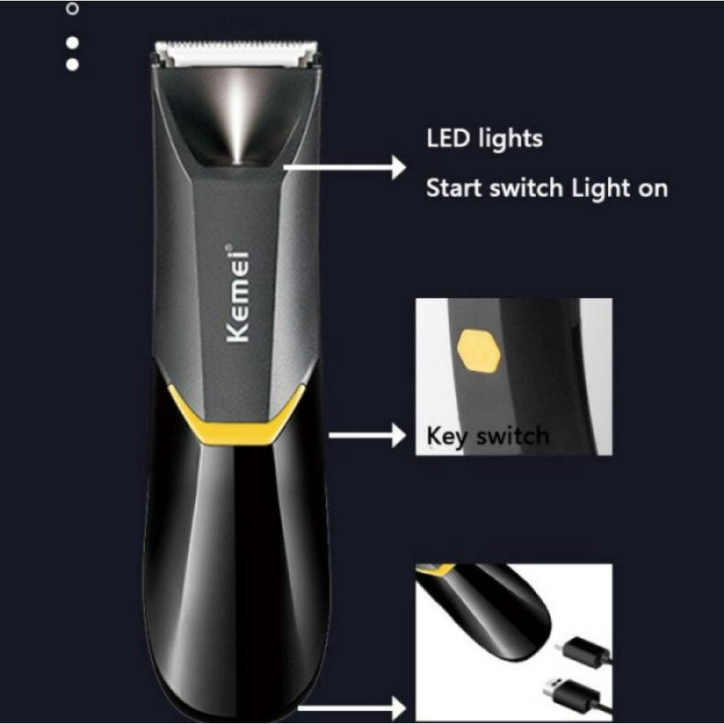 Alat Cukur Rambut Professional Hair Clipper Body Trimmer Detailer Multi Function Waterproof Mesin Cukuran KM 3208