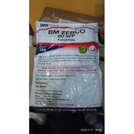 Fungisida BM ZEBCO 80WP 500g. ampuh bercak daun busuk buah