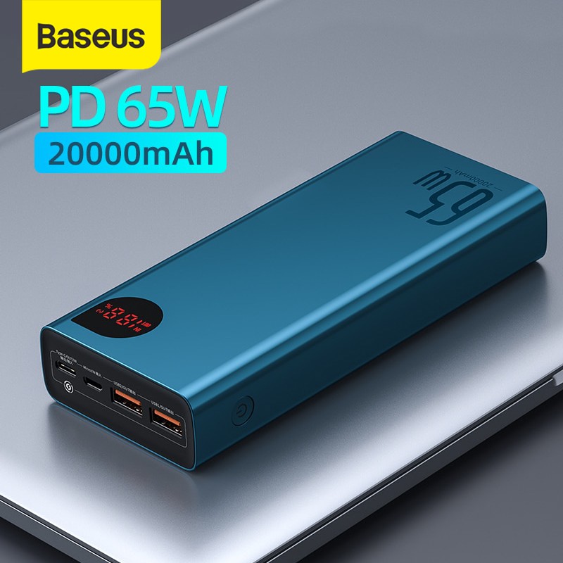 Baseus Adaman Power Bank 65W Fast Charging  Quck Charge Type C PD