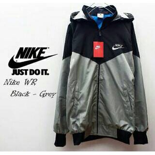 Jaket Nike Parasut Hitam Abu