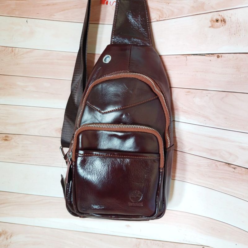 TAS SELEMPANG KULIT SUPER ASLI TAS WAISTBAG KULIT. TAS SLING BAG KULI