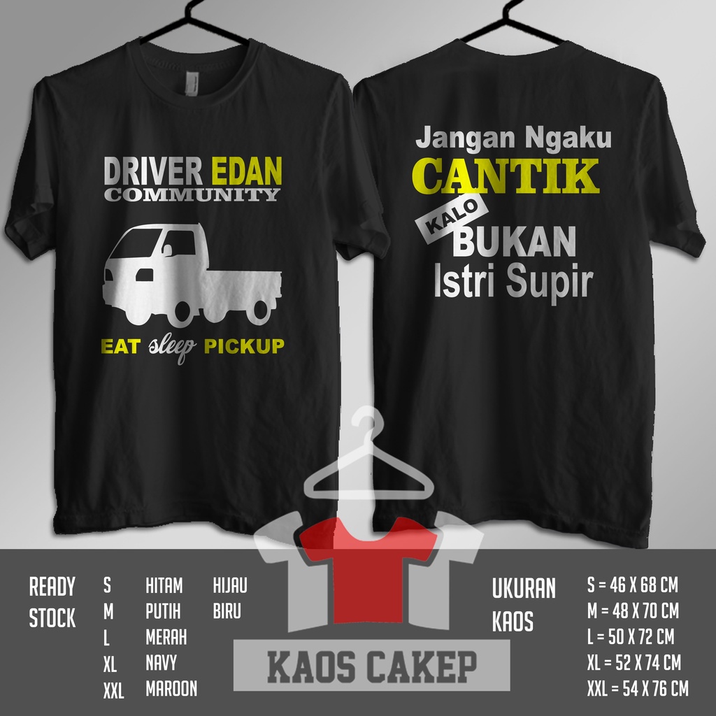 Kaos Baju Driver Edan Community Eat Sleep Pickup Kaos Komunitas Pickup