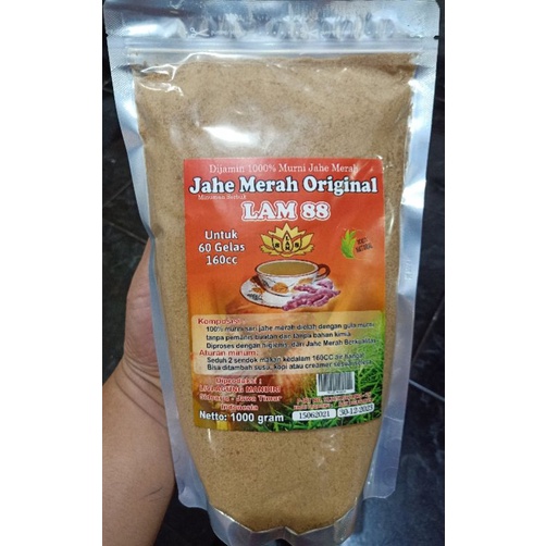 jahe merah original lam 88 paket 3 kg 150 ribu