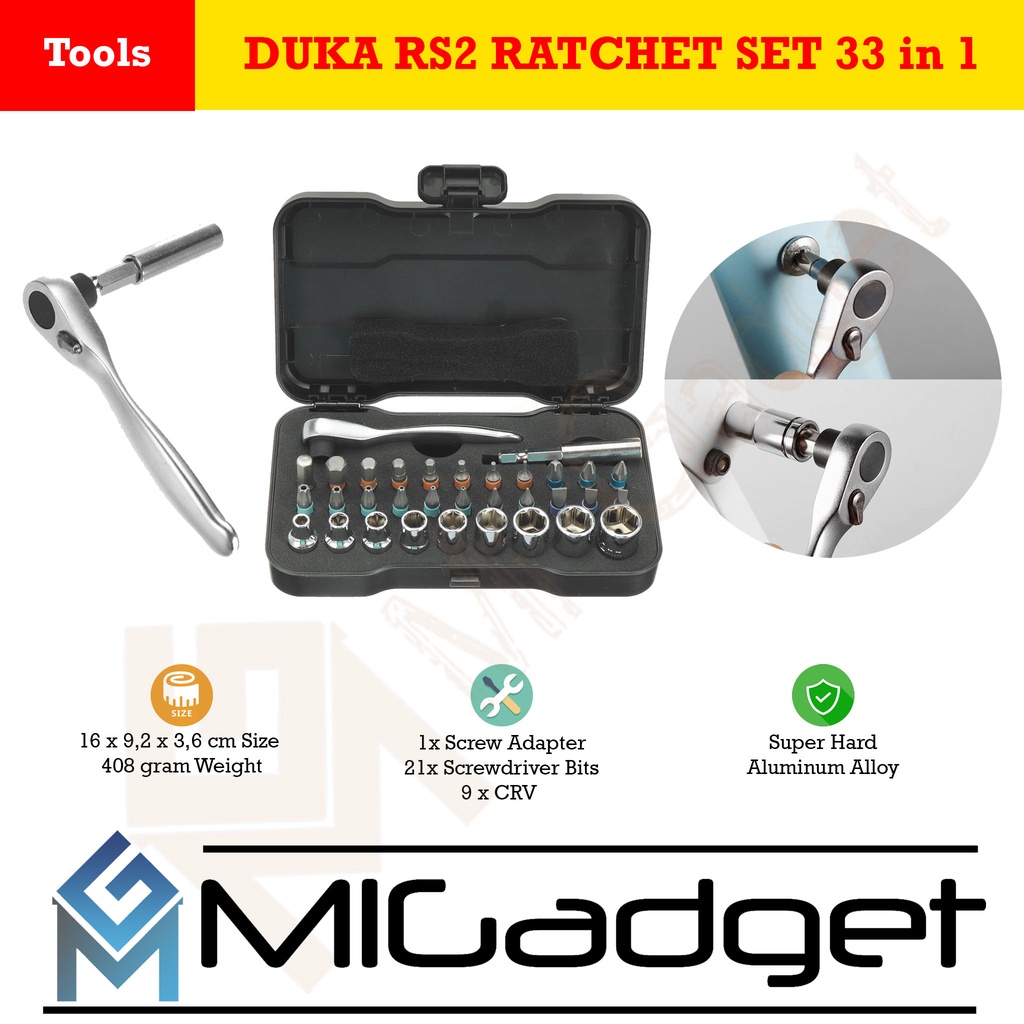 DUKA RS2 RATCHET SET 33 in 1 DUKA RS 2 Multifunction Ratchet 33 in 1