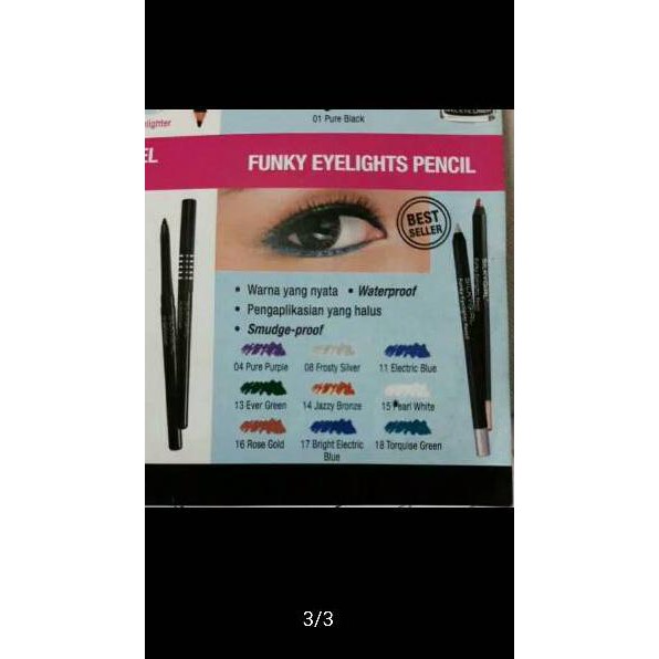 

MQ9 SILKY GIRL FUNGKY EYELIGHTS PENCIL MQ9