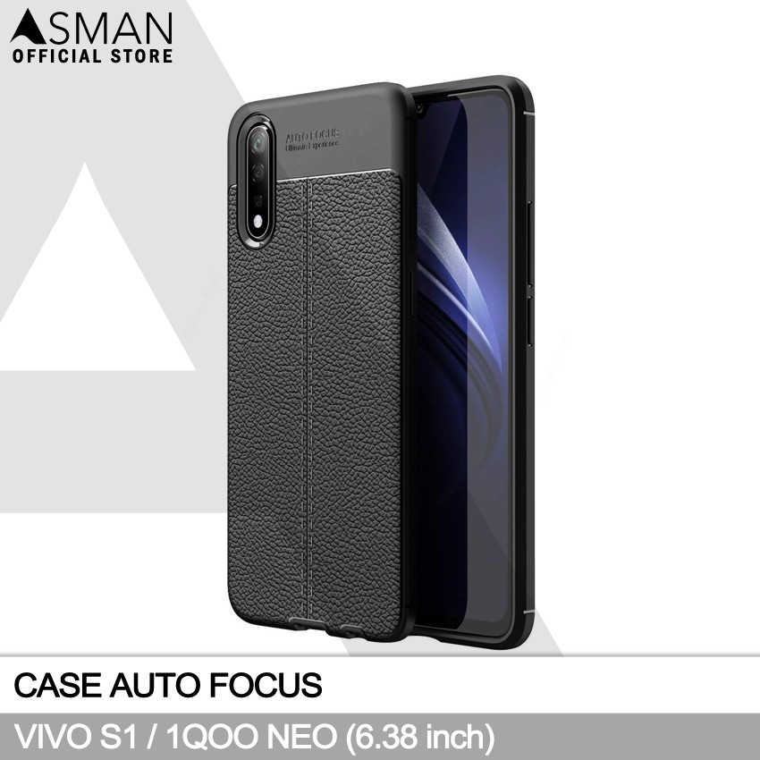 Auto Focus VIVO S1 (6.38&quot;) | Soft Case Leather Premium - Hitam