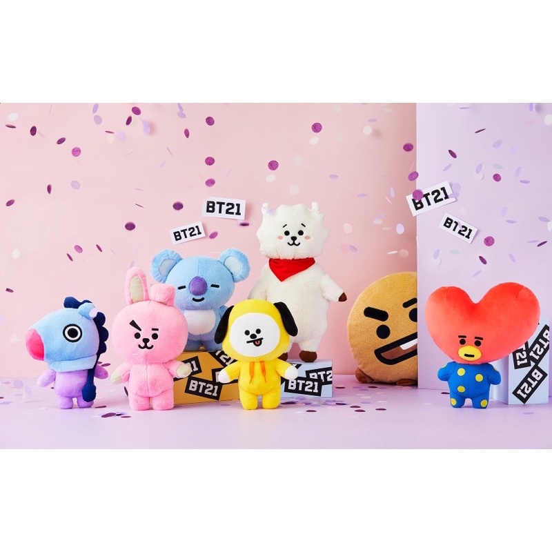BT21 Medium Standing Doll OFFICIAL - KOYA RJ SHOOKY MANG CHIMMY TATA COOKY