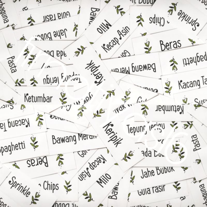 

Stiker Label Transparan Nama-Nama Bumbu Dapur WATERPROOF