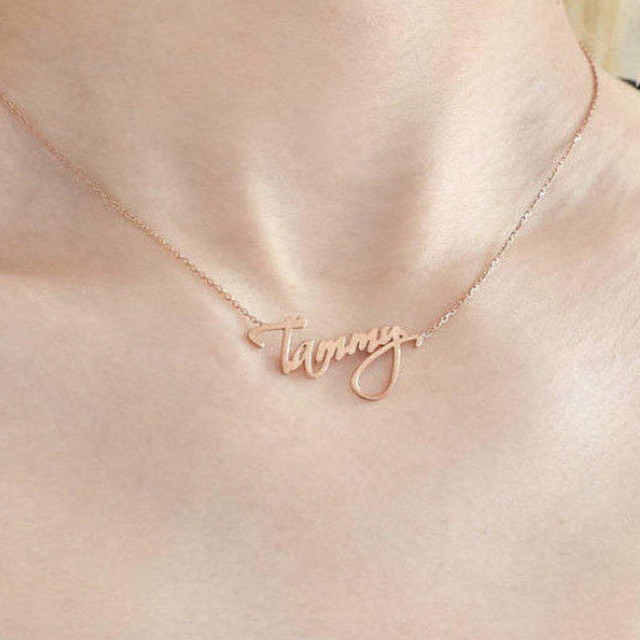 Kalung Nama Gold Font Latin Unikk Shopee Indonesia