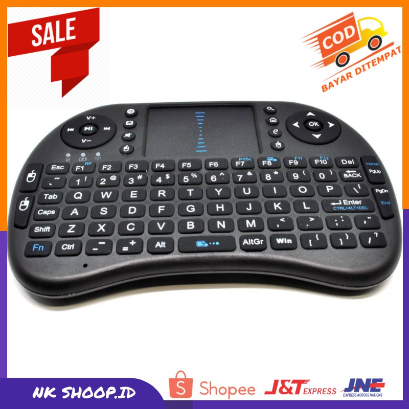 Keyboard Wireless Bluetooth  Mini 2.4GHz dengan Touch Pad &amp; Mouse - i8