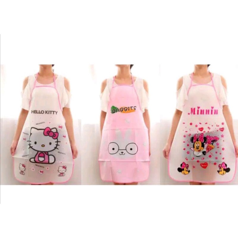 Celemek apron waterproof anti air minyak karakter