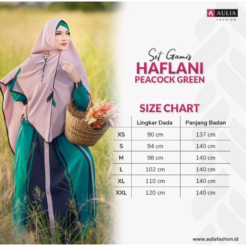 HAFLANI PEACOCK GREEN - AULIA FASHION